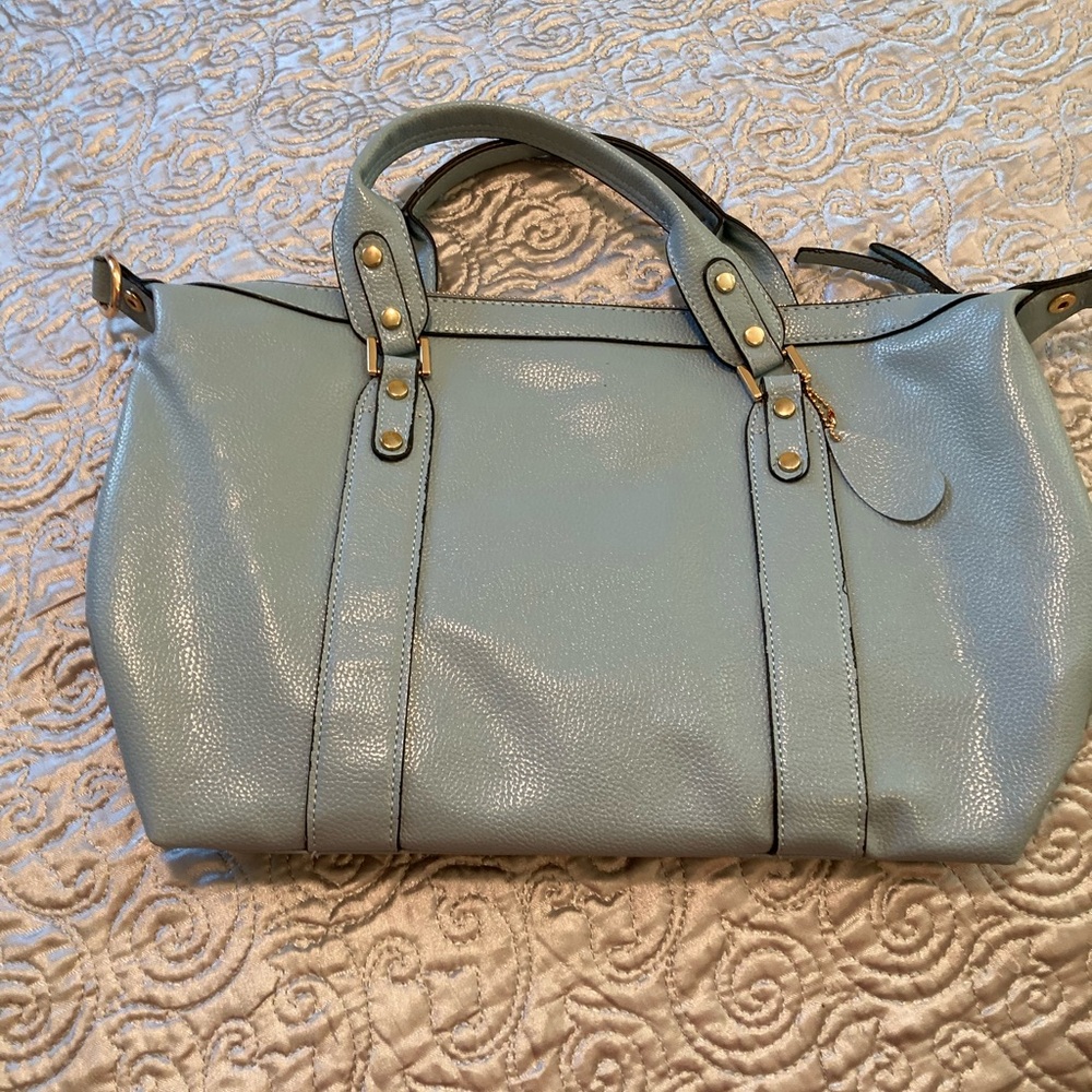 Pretty sky blue bag.